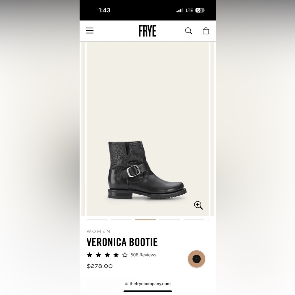 Frye Veronica Booties in Black Leather